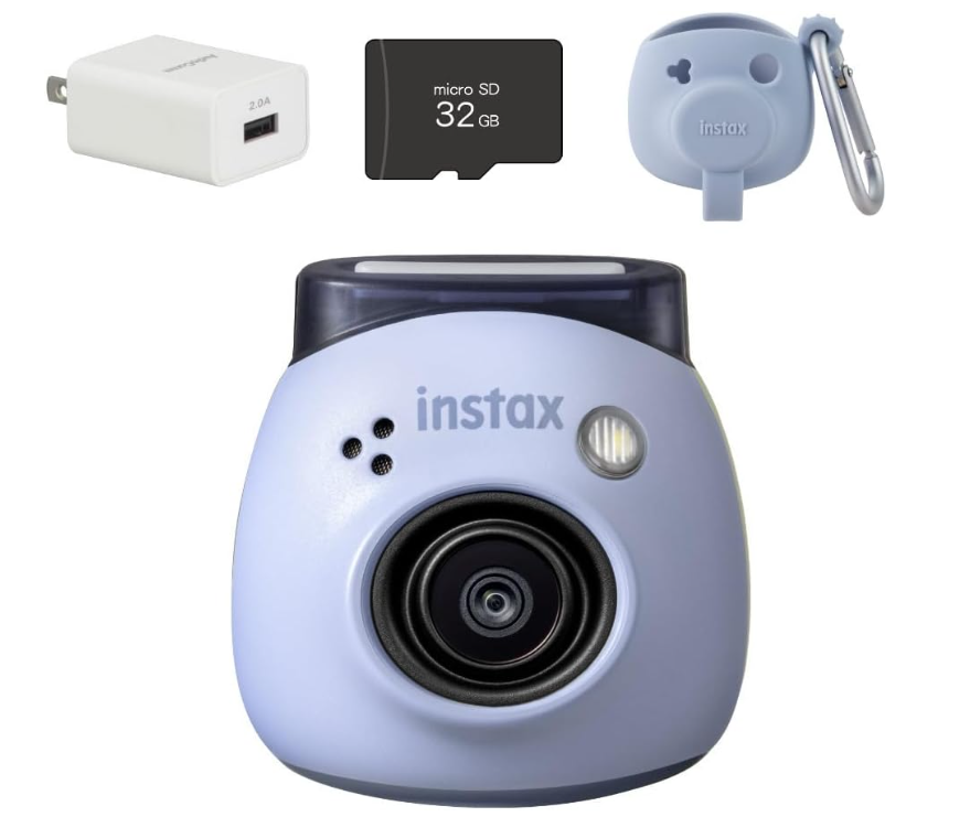 富士フイルム デジタルカメラ チェキ instax PAL &microSD32GB&ケース&USBアダプタ (ブルー, ケース＆SD＆アダプタセット)