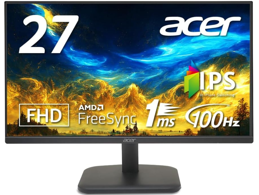日本エイサー Acer スタンダードモニター 27インチ IPS フルHD 100Hz 1ms