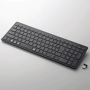 エレコム
 2.4GHzワイヤレス 薄型コンパクトキーボード（ブラック）
 TK-FDP099TBK